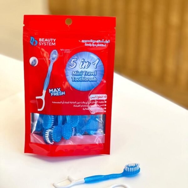 فرشاة ومعجون مع خيط تنظيف الاسنان من بيوتي سيستم , 10 قطع