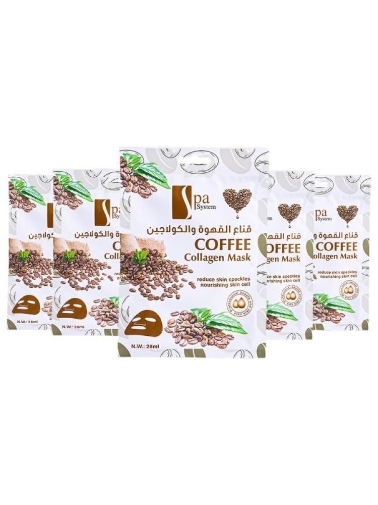 2026/08/1000966814.jpg Spa System Coffee & Collagen Facial Mask - 1 x 28ml - الصورة 1